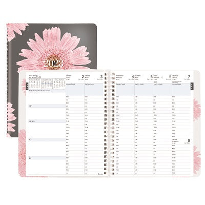 Picture of Planner-Weekly/Monthly, Wire 8-1/2x6-3/4 Pink Ribbon 2023