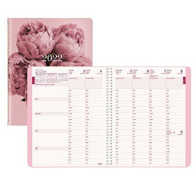 Picture of Planner-Weekly, Wire 8-1/2x6-3/4 Pink Ribbon 2022