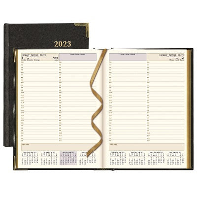 Picture of Planner-Daily, Hard 10-3/4x7-3/4 Black, Trilingual 2023