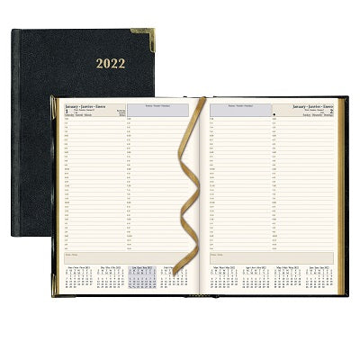 Picture of Planner-Daily, Hard 10-3/4x7-3/4 Black, Trilingual 2022