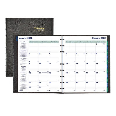 Picture of Planner-16 Month, Coilpro 9-1/4x7-1/4 Black, Bilingual 2022