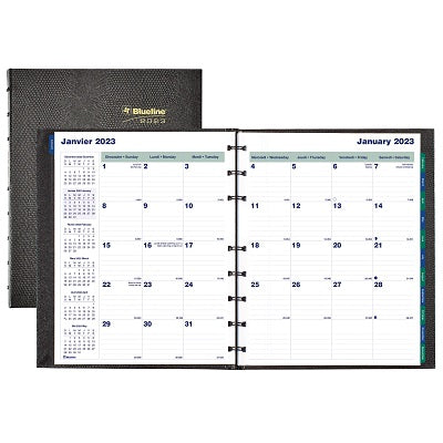 Picture of Planner-16 Month, Coilpro 9-1/4x7-1/4 Black, Bilingual 2023