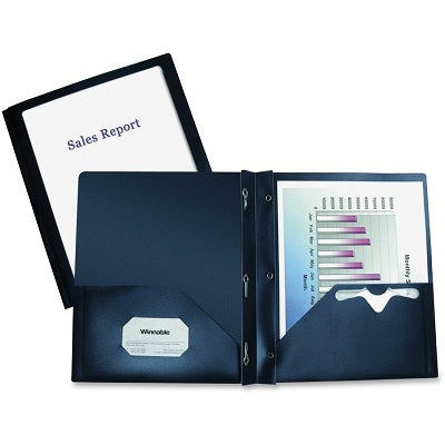 Picture of Report Cover-With Fasteners, Custom, Letter, Dark Blue