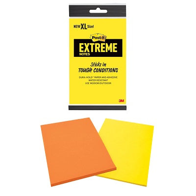 Picture of Notes-Post-It, Extreme Xl, 4.5x6.75 Yellow & Orange 2/Pack