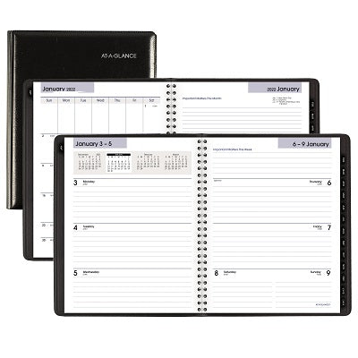 Picture of Planner-Weekly/Monthly Wire 6-7/8 X 8-3/4 Black 2022