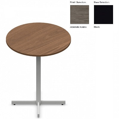 Picture of Table-Round 42" Ionic, Black Metal Base Absolute Acajou