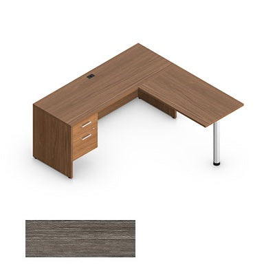 Picture of Desk-Ionic L-Shaped, Absolute Acajou