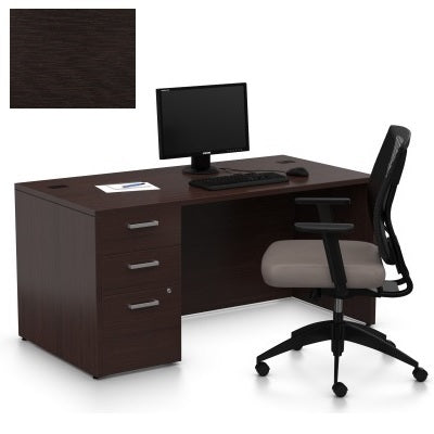 Picture of Desk-Ionic Single Pedestal, Dark Espresso