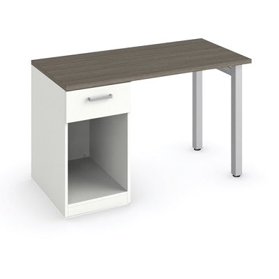 Picture of Desk-Ionic With Open Pedestal & Drawer 24" X 48", Acajou