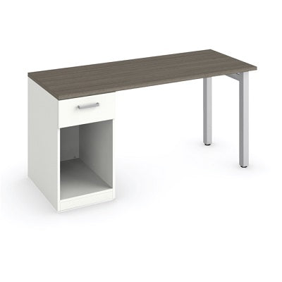 Picture of Desk-Ionic With Open Pedestal & Drawer 24" X 60", Acajou