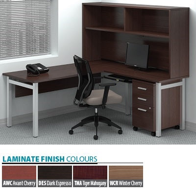 Picture of Workstation-Ionic L-Shaped With Hutch, Dark Espresso