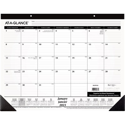 Picture of Calendar Pad-Desk Monthly 22x17 Bilingual 2023