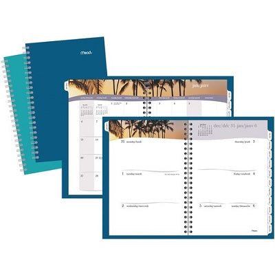 Picture of Planner-Weekly/Monthly,Wire 5-7/8x8-1/4 Tropical Escape 2023