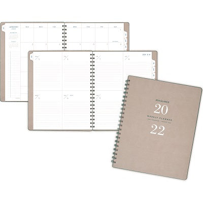 Picture of Planner-Weekly/Monthly, Wire 8-3/4x11 Grey English 2022