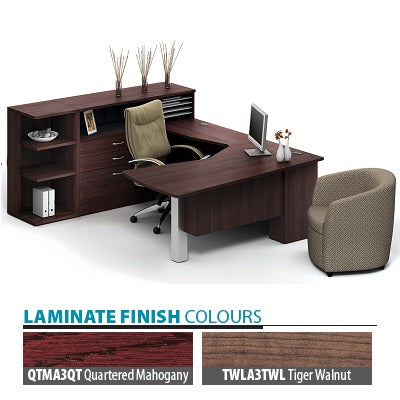 Picture of Workstation-Zira U-Shaped, Tiger Walnut